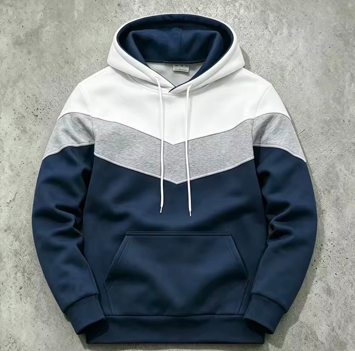 Urban Vibe Men's Colour Block Pullover Hoodie