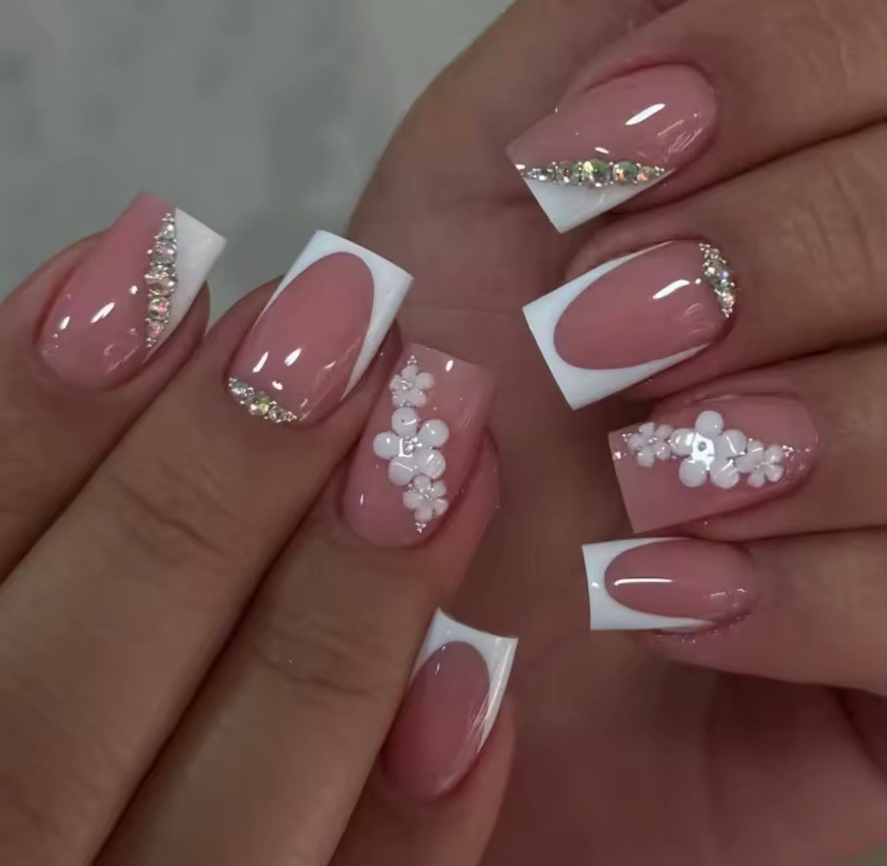 White weddings nails