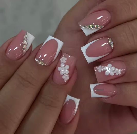White weddings nails