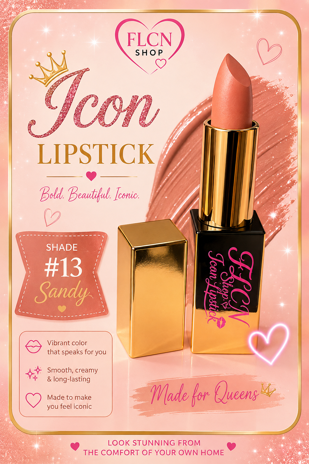 FLCN Icon Lipstick | Creamy Long-Lasting Lipstick | Shades #10–#24