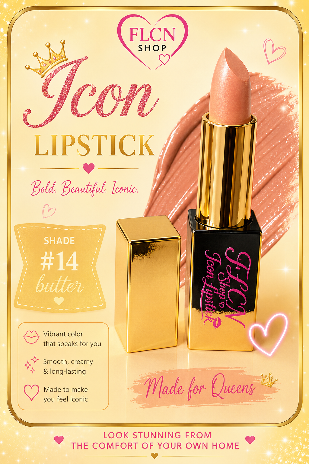 FLCN Icon Lipstick | Creamy Long-Lasting Lipstick | Shades #10–#24