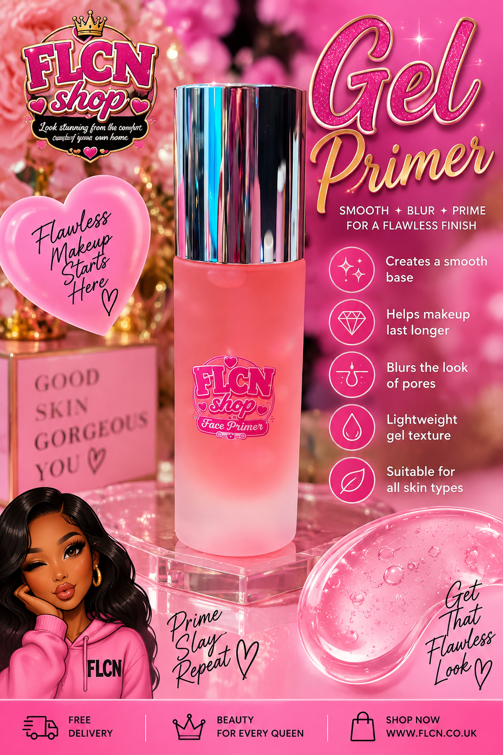 FLCN Shop Face Primer | Smooth & Prep Makeup Base