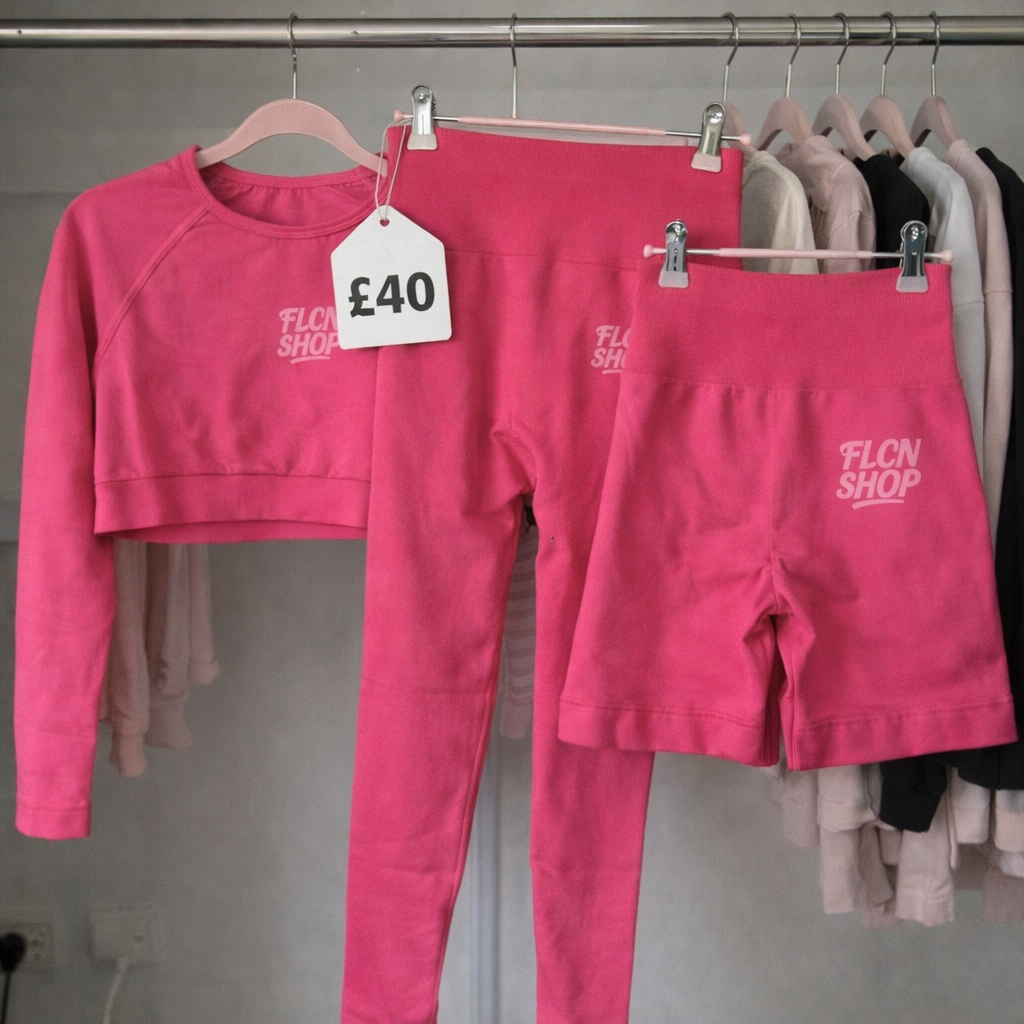 FLCN gym wear sets crop top, shirt and pants