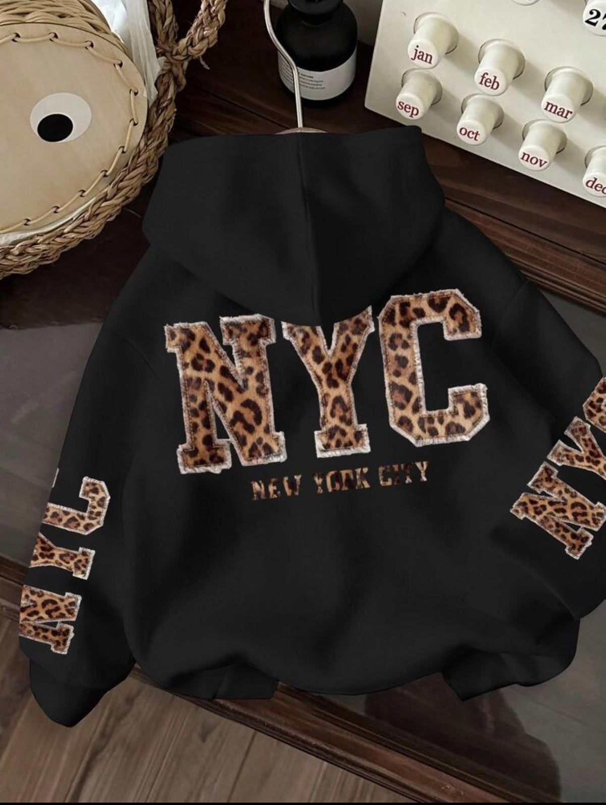 NYC Leopard Luxe Oversized Hoodie 😍�
