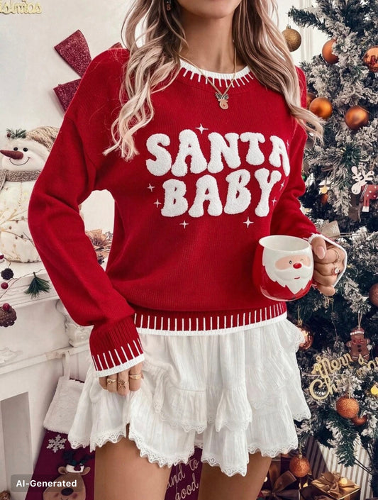 Santa Baby Christmas Knit Jumper 😍�