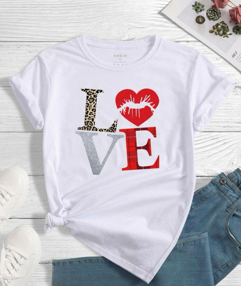 Lip and Letter Tee.