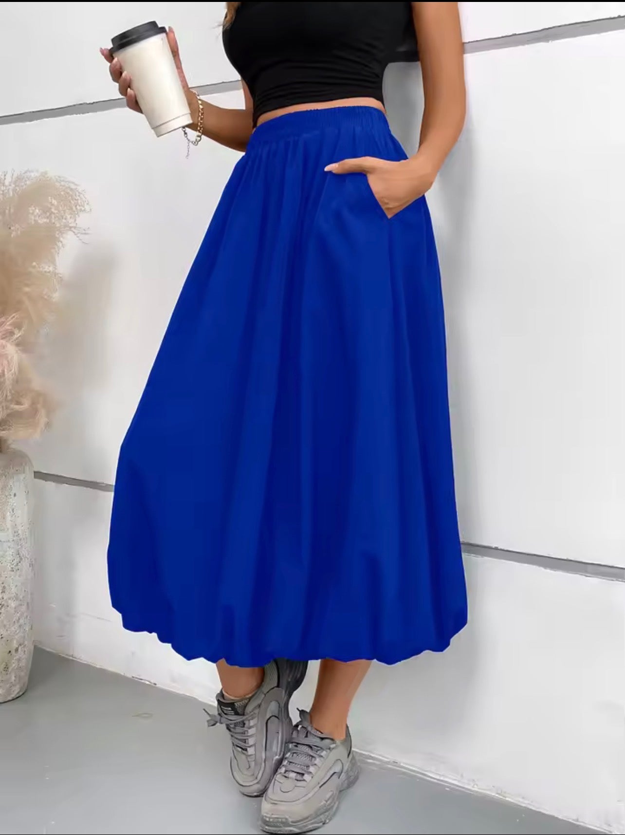 Bubble maxi skirt
