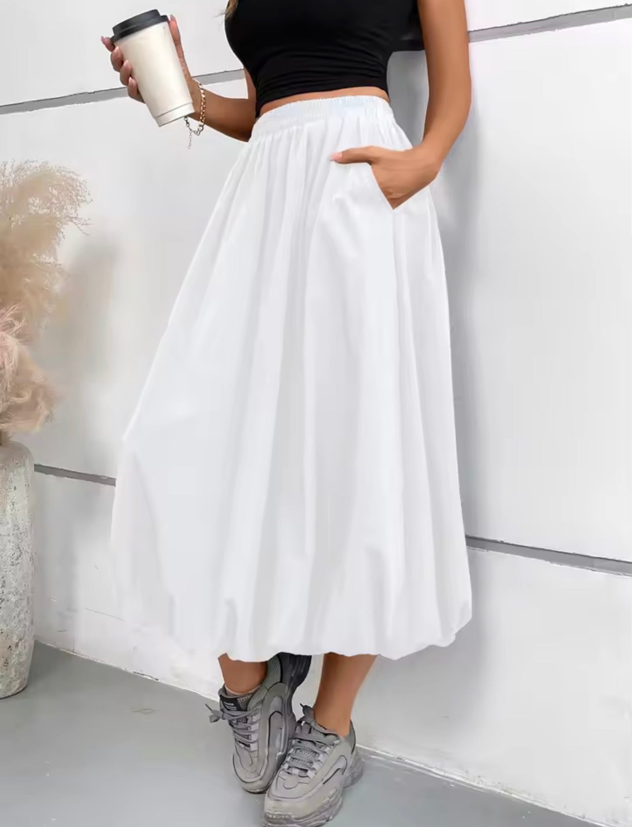 Bubble maxi skirt