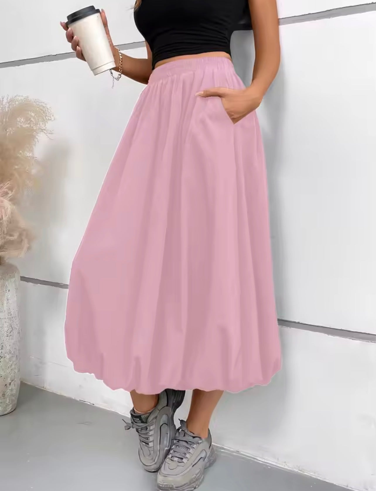 Bubble maxi skirt
